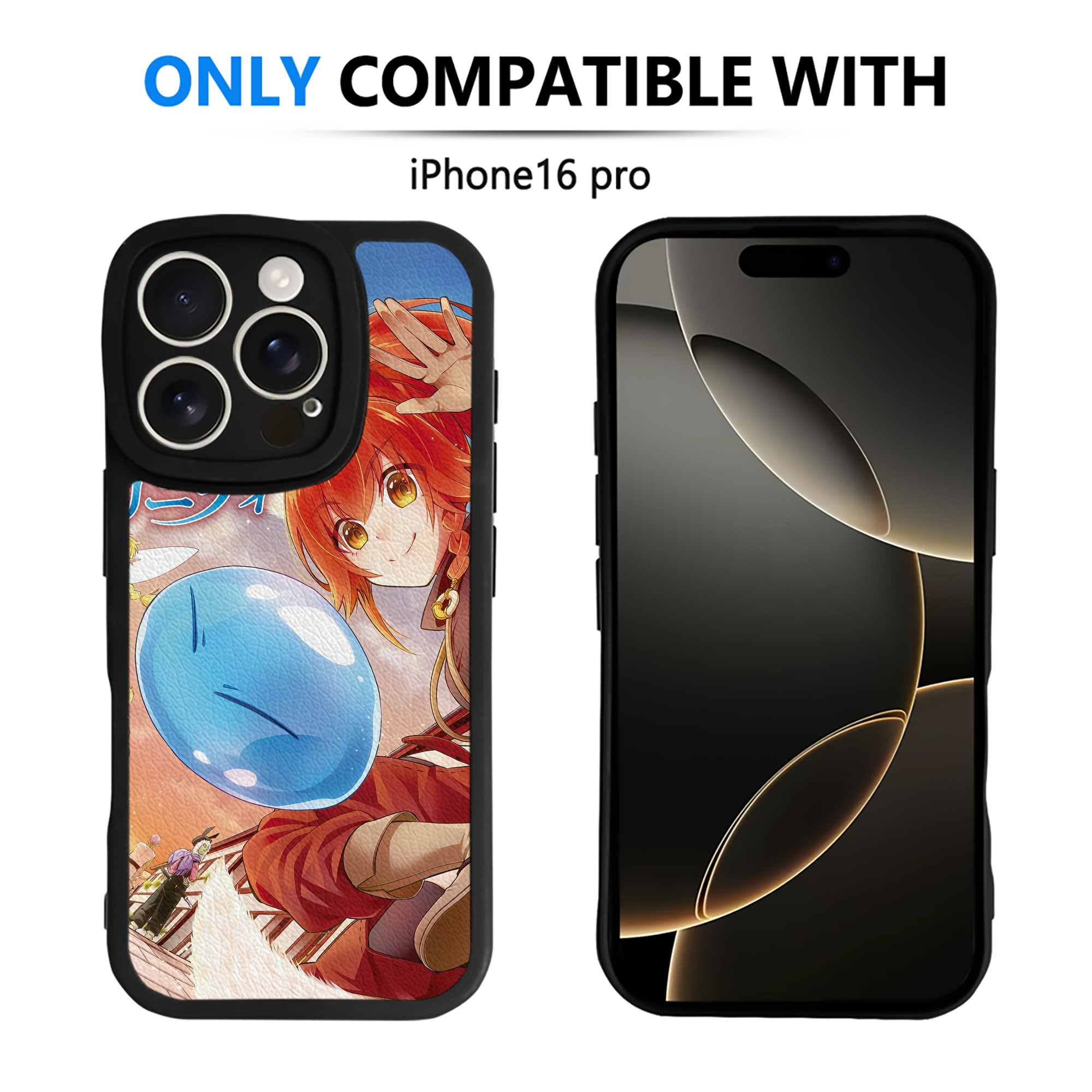 （画像用） 転スラ Regarding Reincarnated to Slime 【iPhone 16シリーズ対応】シリコンスマホケース（レザー調） 材質：シリコン